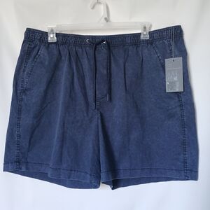 VRST Mens Active Wear Elastic Waist Shorts Size XX-Large Color Navy